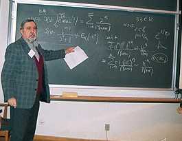 F. Mainardi, lecturing on Fractional Calculus at 
MaPhySto Center, Univ. Aarhus, January 2000